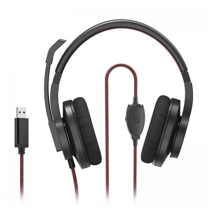 UTGATT1 - Hama Headset PC Office Stereo Over-Ear HS-USB400 V2 - Svart
