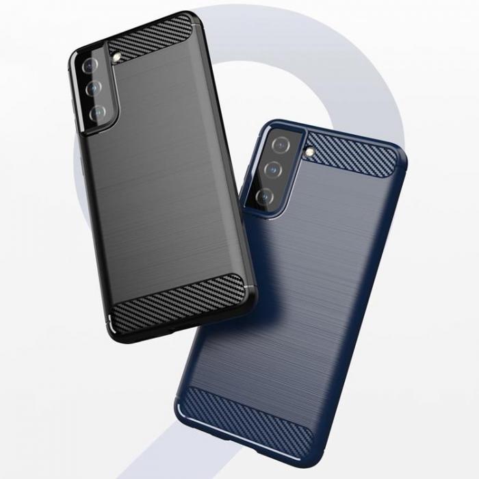 UTGATT1 - Carbon Flexible Skal Samsung Galaxy S21 FE - Bl