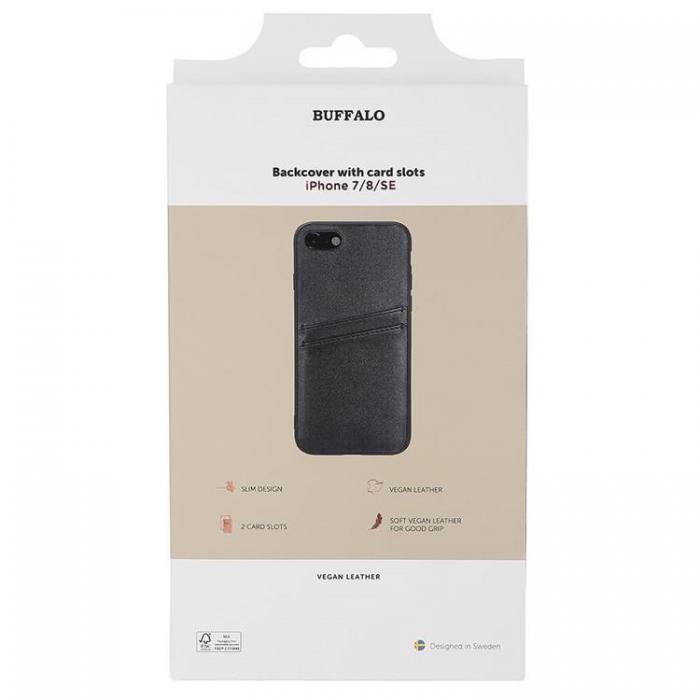 BUFFALO - Buffalo iPhone 7/8/SE 2020 Skal Korthllare - Svart