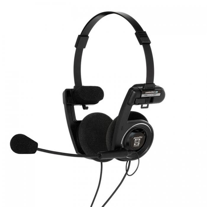 Koss - KOSS Hrlurar PortaPro Communication Headset On-Ear Mic - Svart