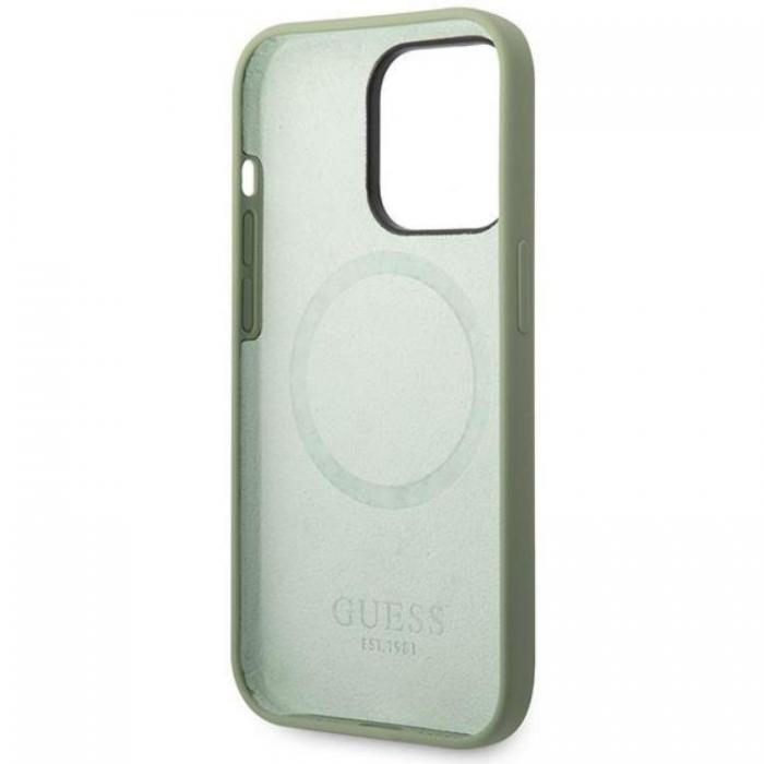 Guess - Guess iPhone 14 Pro Max Mobilskal Magsafe Logo Plate - Grn