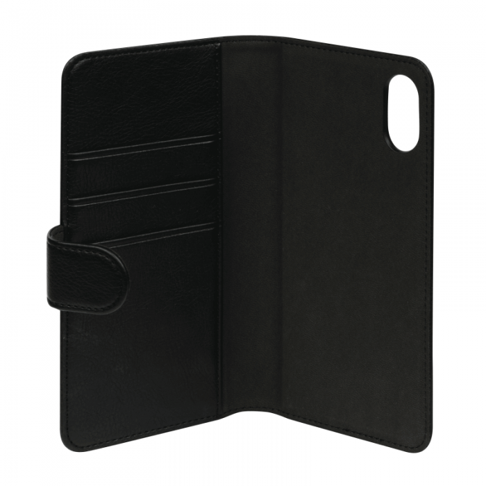 UTGATT5 - Essentials iPhone XS Max, PU wallet 3 kort avtagbar - svart