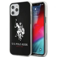 U.S. Polo Assn. - U.S. Polo Assn. Shiny iPhone 12 Pro Max Stor Loga Svart