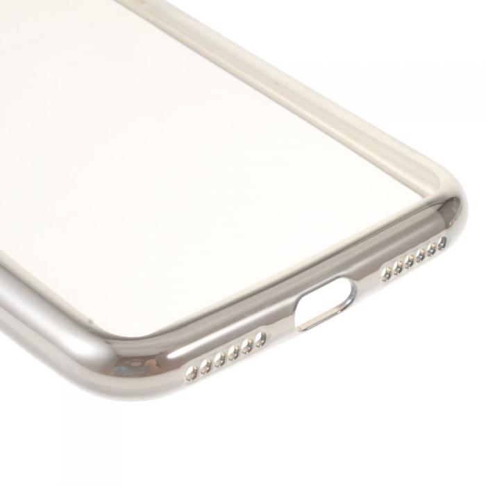 UTGATT5 - Electroplating Edge Mobilskal till iPhone 7/8/SE 2020 - Silver/Transparent
