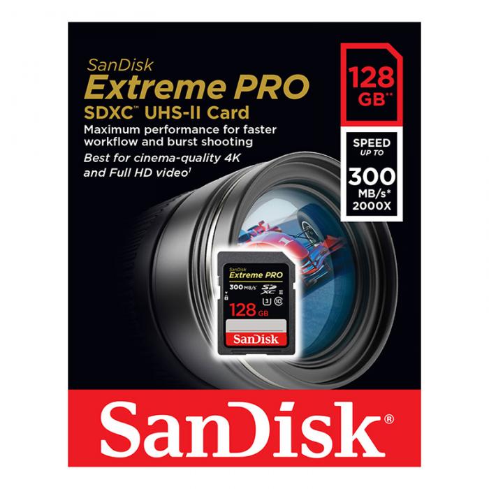 UTGATT5 - SANDISK EXTREME PRO SDXC UHS-I CARD 128GB V30