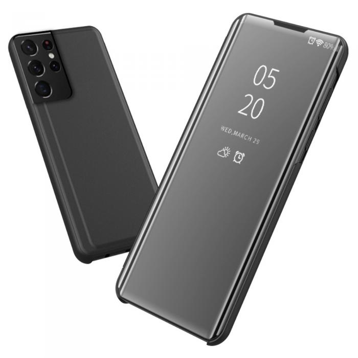 A-One Brand - Mirror Window fodral till Samsung Galaxy S21 Plus - Guld