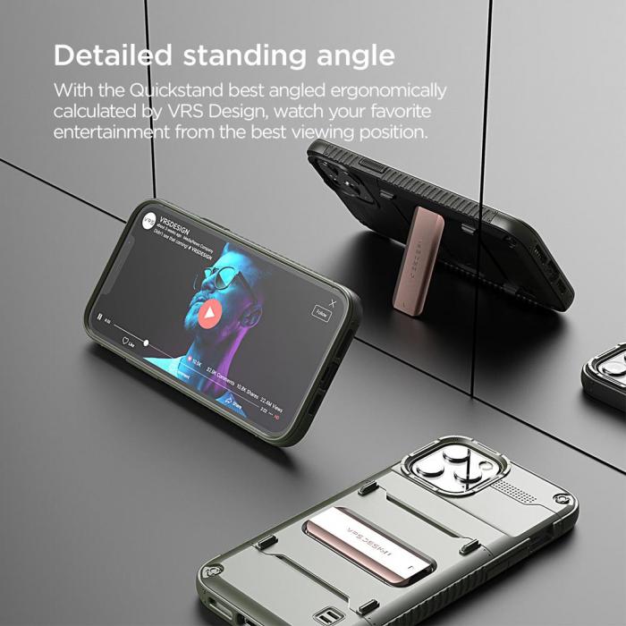 VERUS - VRS DESIGN Damda QuickStand Skal iPhone 12 Mini - Bronze Grn