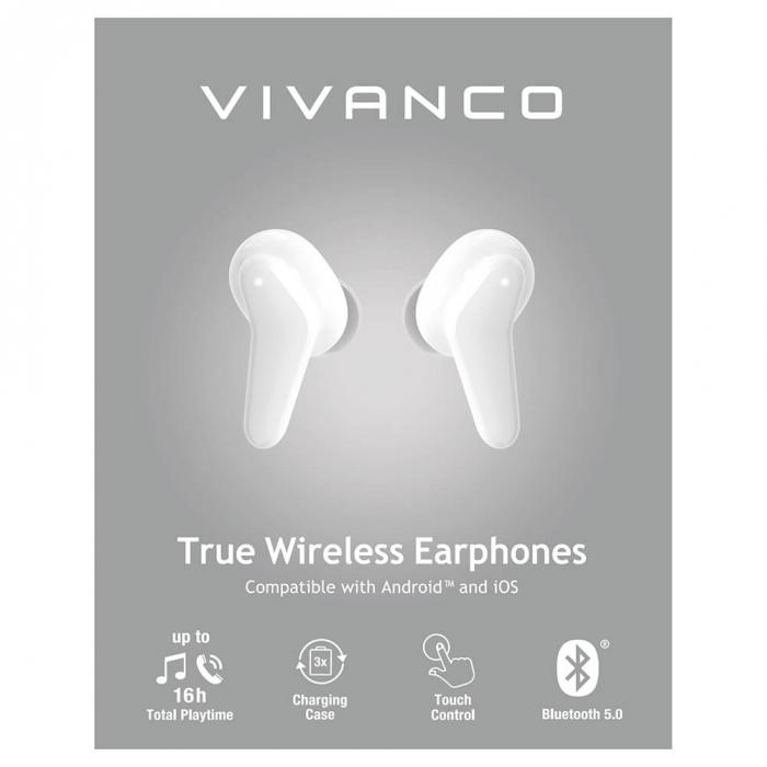 UTGATT5 - Vivanco Fresh Pair True Wireless BT Hrlur - Vit