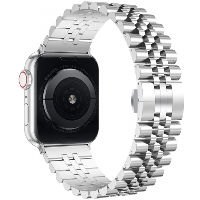 A-One Brand - Apple Watch 2/3/4/5/6/7/SE (42/44/45mm) Armband Stainless - Silver