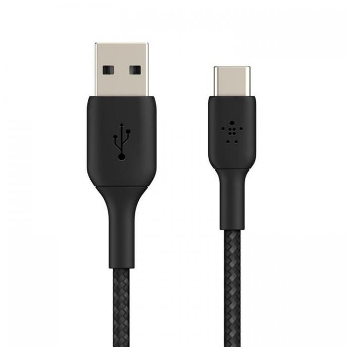 UTGATT1 - BELKIN Silikon USB-A till USB-C Kabel 2M - Svart