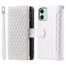 A-One Brand - iPhone 11 Plånboksfodral Quilted - Vit