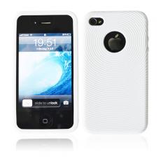 A-One Brand - Silikon Cirkel Skal till iPhone 4 (Vit)