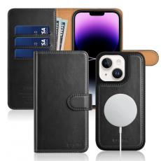 PULOKA - Puloka iPhone 14 Plus Plånboksfodral Magsafe 2in1 Detachable - Svart