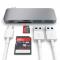 Satechi - Satechi USB-C Pass Through USB Hub  3-i-1 hub - Gr