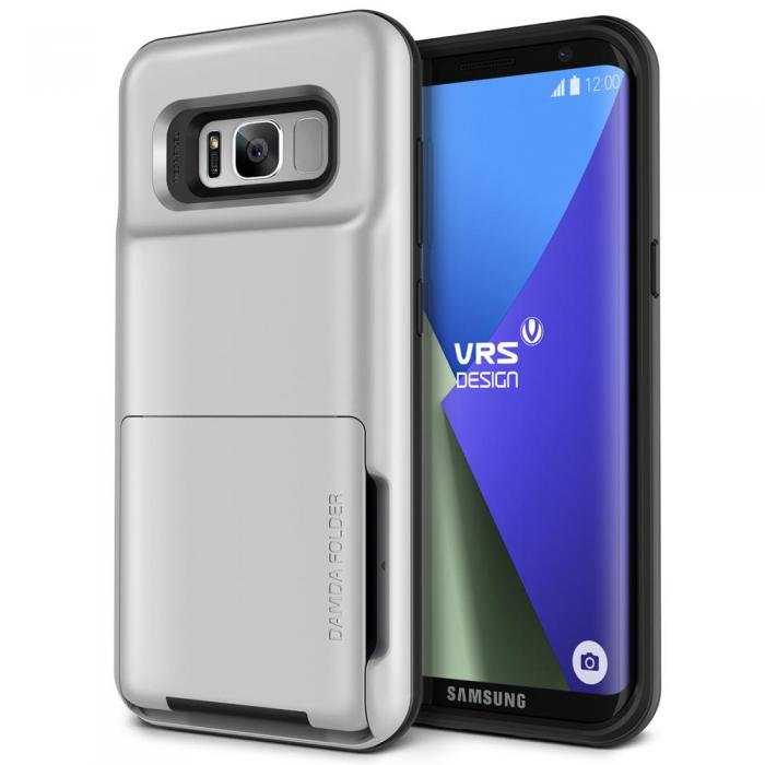 UTGATT1 - Verus Damda Folder Card Slot Skal till Samsung Galaxy S8 - Silver