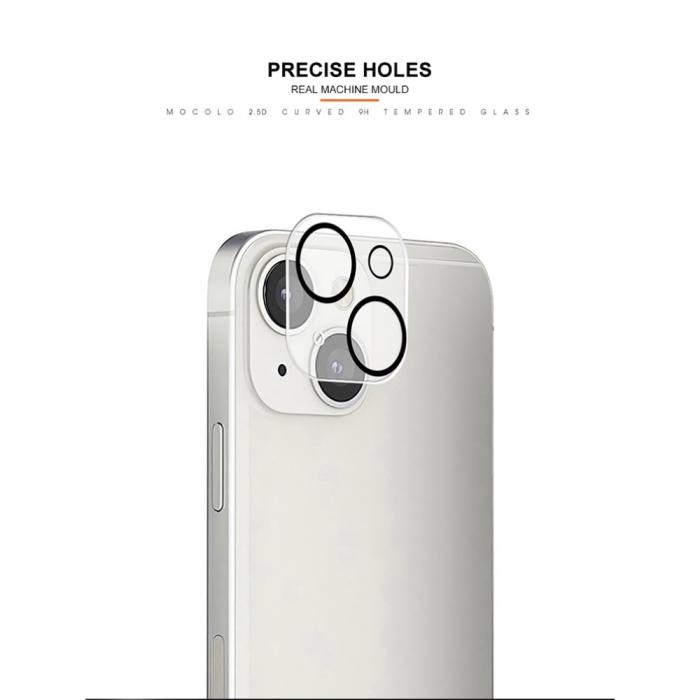 Mocolo - Mocolo Kameralinsskydd i Hrdat Glas iPhone 13 - Clear