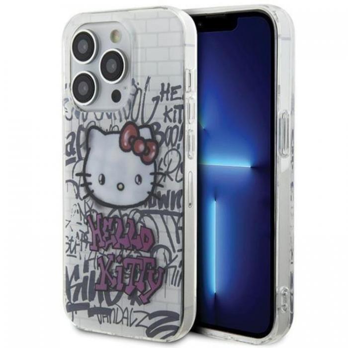 Hello Kitty - Hello Kitty iPhone 15 Mobilskal IML Kitty On Bricks Graffiti