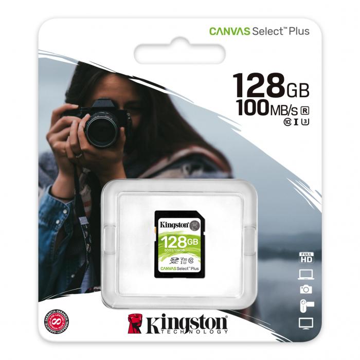 OEM - Kingston 128GB SDXC Canvas Select Plus Minneskort