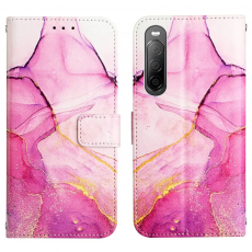 Taltech - Sony Xperia 10 IV Plånboksfodral Pattern Printing - Rosa 001