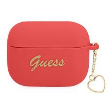 Guess - Guess AirPods Pro Skal Silicone Charm Heart - Röd