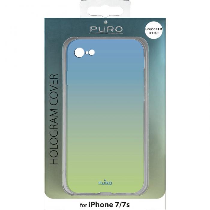 UTGATT5 - Puro Hologram Crystal Cover iPhone 7/8/SE 2020 - Ljusbl
