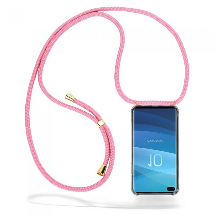 UTGATT1 - Boom Galaxy S10 Plus mobilhalsband skal - Pink Cord