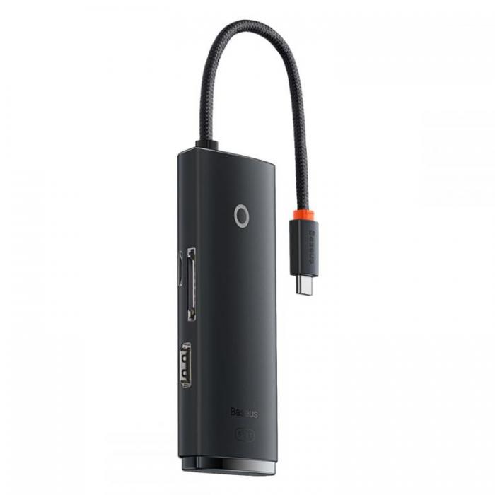 BASEUS - Baseus Lite Series 6-Port HUB Adapter USB-C - Svart