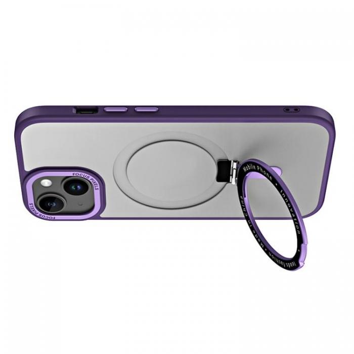 A-One Brand - iPhone 15 Plus Mobilskal Magsafe Kickstand - Mrkbl