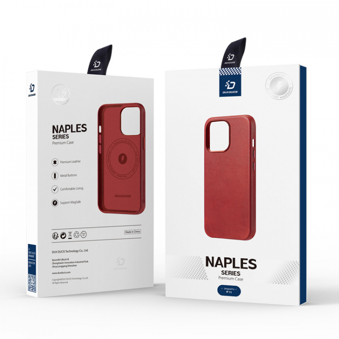 UTGATT1 - Dux Ducis iPhone 13 Skal MagSafe Naples - Rd