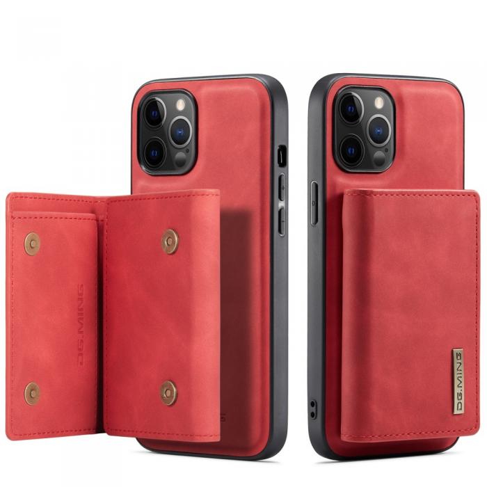 DG.MING - DG.MING iPhone 13 Pro Max Skal samt Wallet med Kickstand - Rd