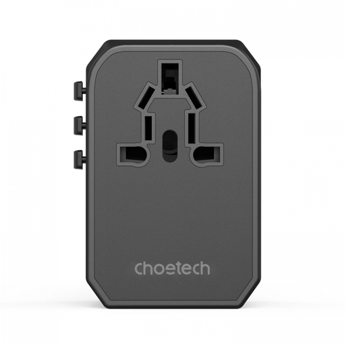 Choetech - Choetech GaN Reseladdare USB-C USB-A 45W - Svart