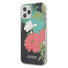 Guess - Guess iPhone 12 Pro Max Skal Flower Collection - Svart