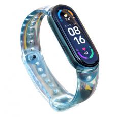 Ruhtel - Silicone Ersättningsarmband till Xiaomi Mi Band 6 / 5 - Blå