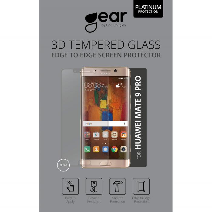 UTGATT1 - GEAR Hrdat Glas 3D Full Cover Svart Huawei Mate 9 Pro