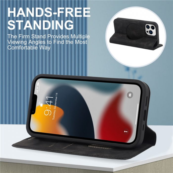 A-One Brand - iPhone 13 mini Plnboksfodral Magsafe RFID - Svart