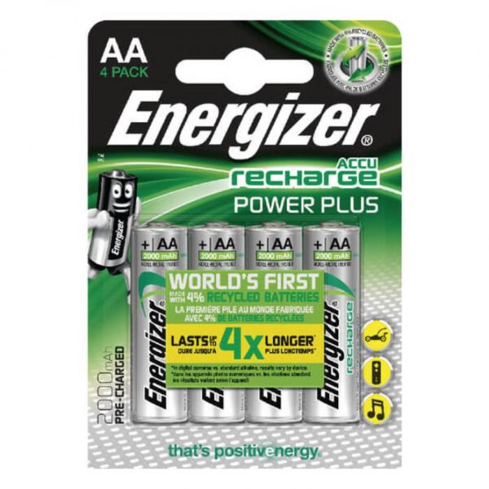 Energizer - ENERGIZER Batteri AA/LR6 Laddbart Ni-Mh 2000mAh 4-pack