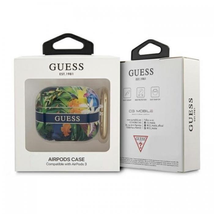 Guess - Guess AirPods 3 Skal Flower Strap - Bl