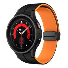 Taltech - Galaxy Watch 6 Classic (43mm) Armband - Svart/Orange