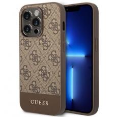 Guess - GUESS iPhone 14 Pro Max Skal 4G Stripe - Brun