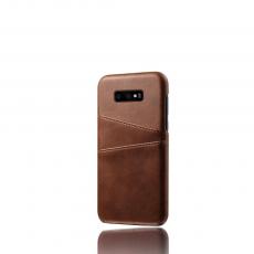 A-One Brand - Skal med Kortfack för Samsung Galaxy S10e - Brun