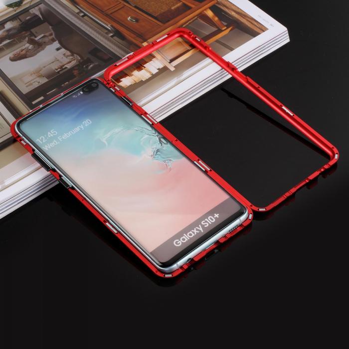 A-One Brand - Detachable Metal Bumper till Samsung Galaxy S10 Plus - Rd