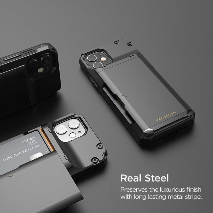 UTGATT4 - VRS DESIGN | Damda Glide Pro Skal iPhone 12 Mini - Svart