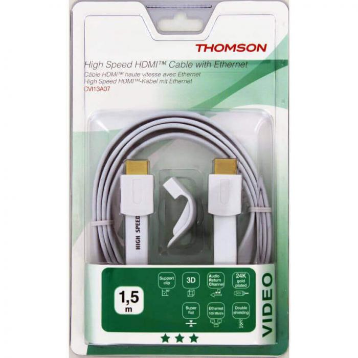 UTGATT1 - THOMSON Kabel HDMI Ethernet Flat Vit 1.5 m