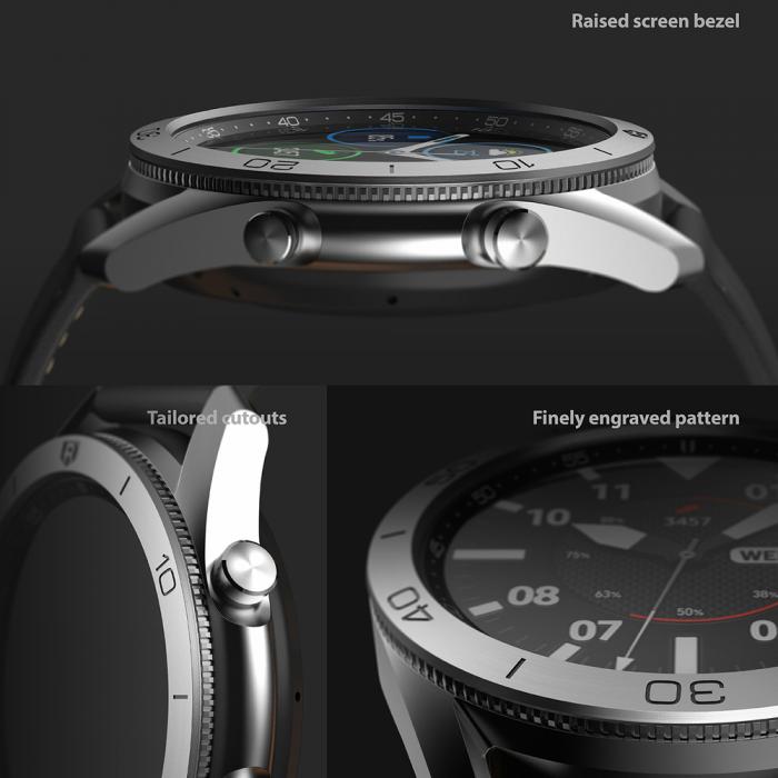 UTGATT1 - Ringke Bezel Styling Samsung Galaxy Watch 3 45mm - Stainless Steel