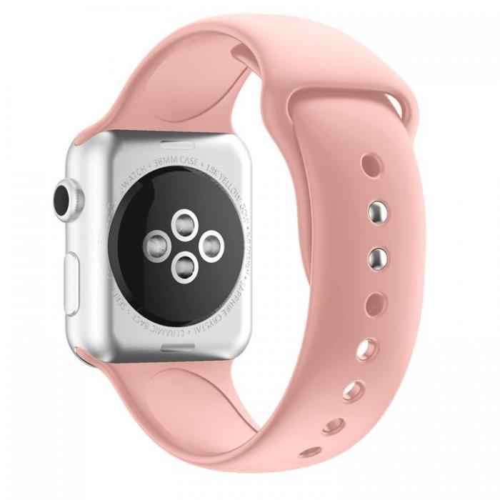 A-One Brand - Apple Watch 4/5/6/7/8/SE/Ultra (49/45/44/42mm) Band Rivet Silikon - Rosa