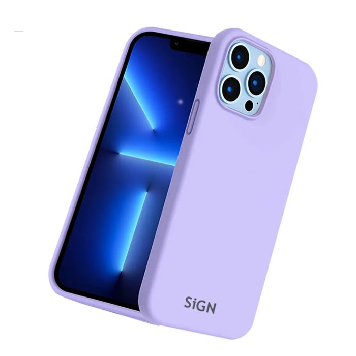 SiGN - SiGN iPhone 15 Pro Mobilskal Liquid Silikon - Lavender