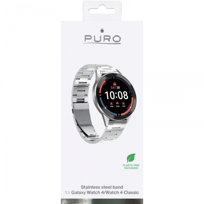 UTGATT1 - Puro Stainless Steel Band Galaxy Watch 4/4 Classic - Silver