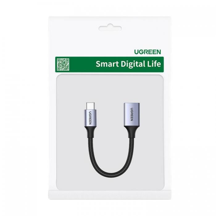 Ugreen - Ugreen USB-C Hane Till USB Hona 3.0 OTG Kabel 0.15m - Svart