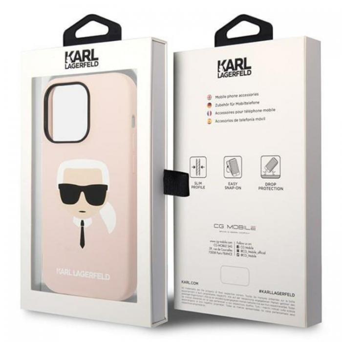 KARL LAGERFELD - Karl Lagerfeld iPhone 14 Pro Max Skal Magsafe Silicone Karls Head