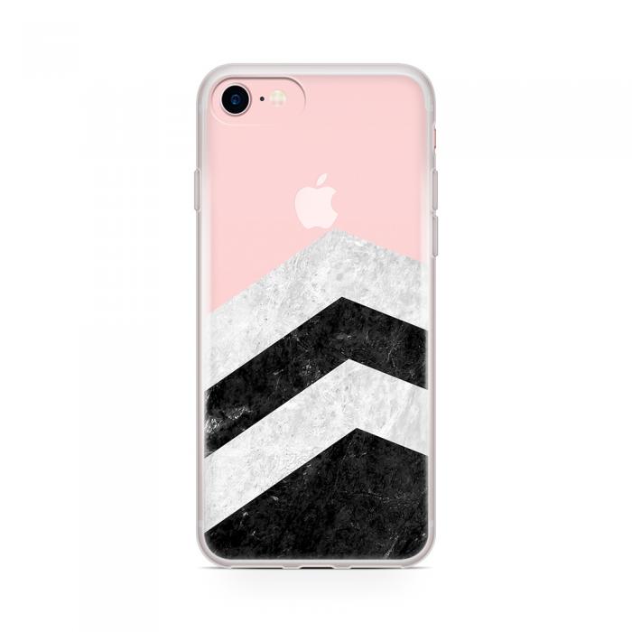 UTGATT5 - Skal till Apple iPhone 7 Plus - Half marble black/grey